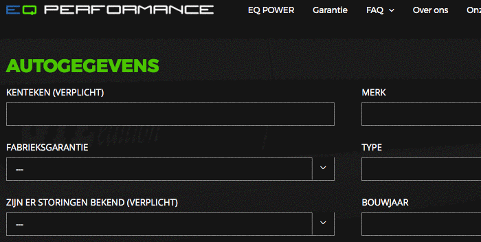eq-kentekenmodule EQ Performance Responsive